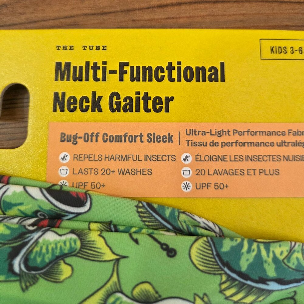Turtle Fur Tube Bug Off Multi-Functional Neck Gaiter- Fish Print - Picture 7 of 8